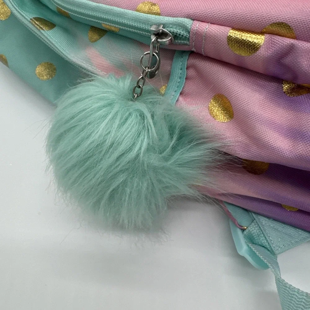 JUSTICE PASTEL POLKADOT OMBRE INITIAL O Excellent Condition